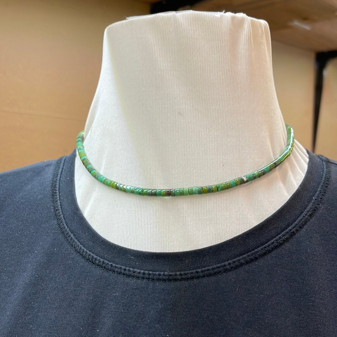 14” Heishi Turquoise Necklace