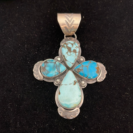 Egyptian Turquoise Cross Pendant