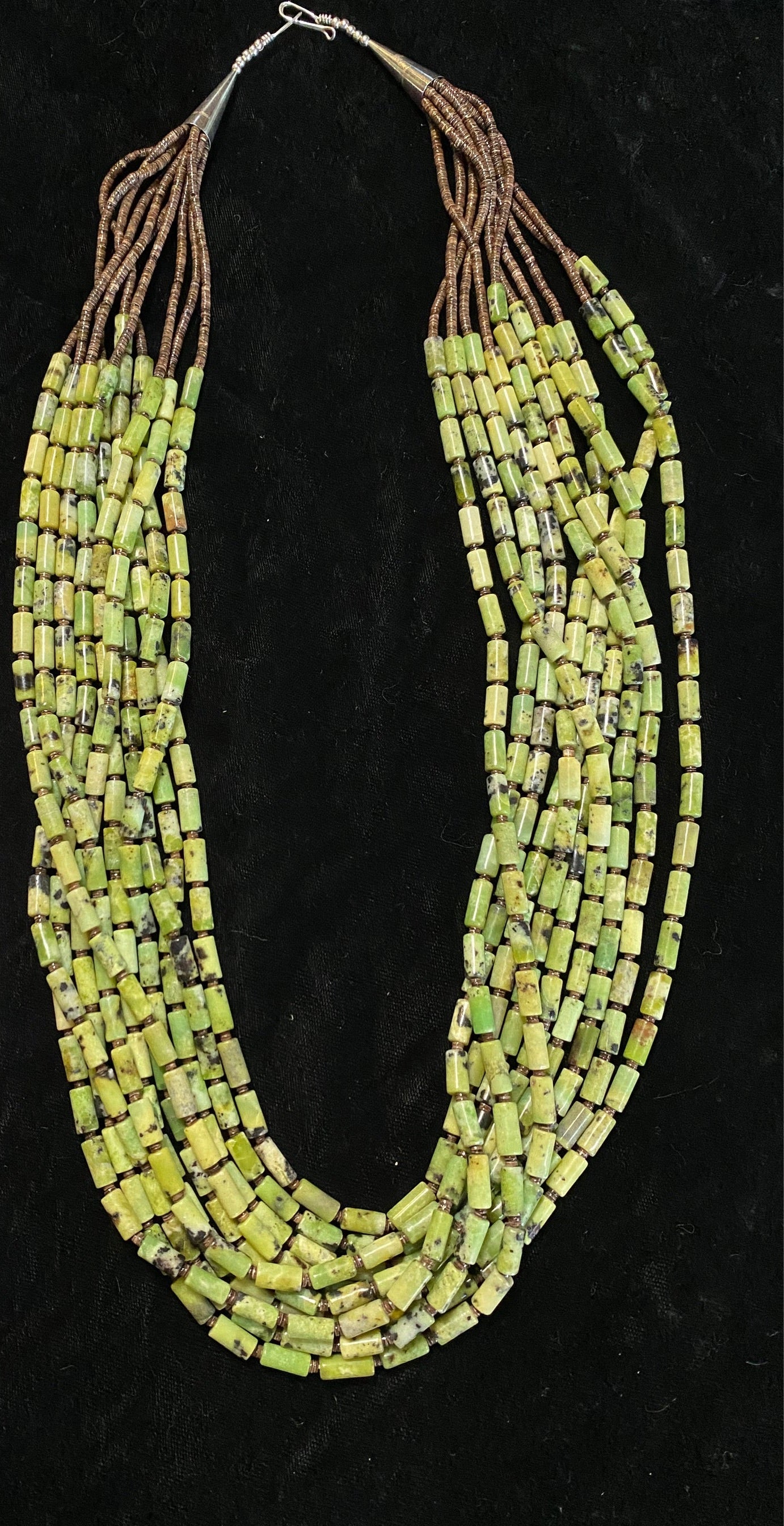 30" Green Hubei Turquoise Necklace
