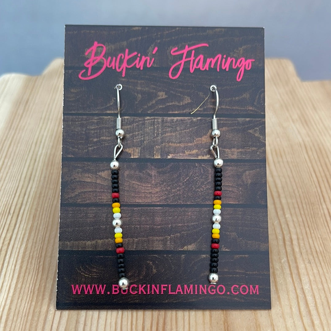Single Dangle Seed Bead on Hook Earrings