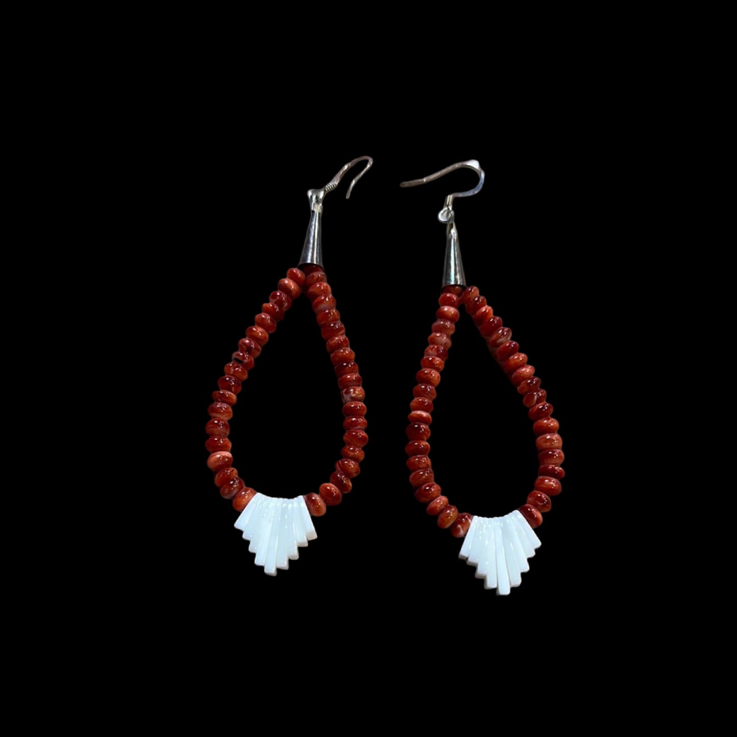 Vintage Red Spiny Oyster Shell Necklace with Jacla by Nestoria Coriz