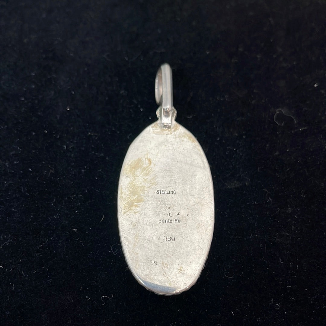 Vintage Charoite Shepherds Hook Pendant