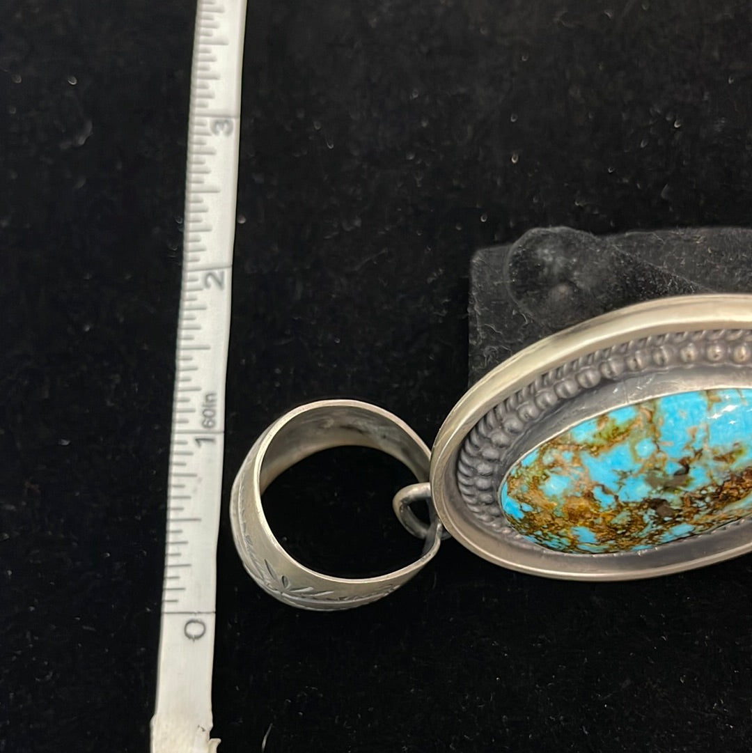 Kingman Web Turquoise Pendant