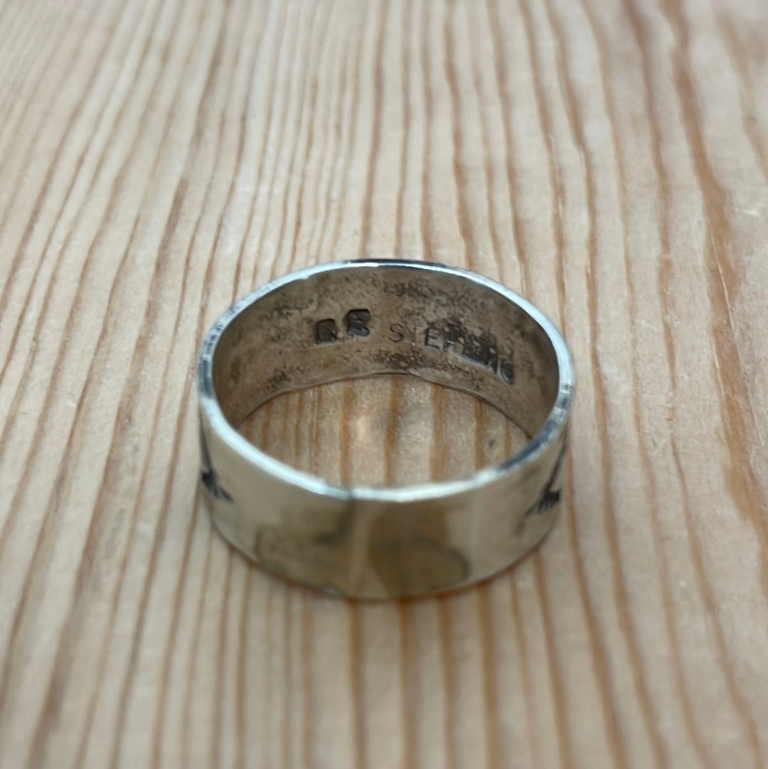 Size 12 - "Sunny” Stamped Band Ring
