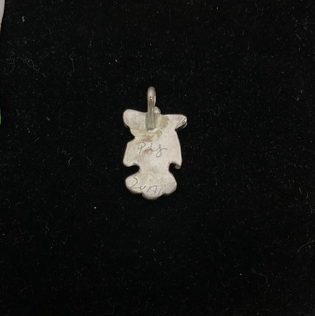 Mother of Pearl, Black Jet, and Sleeping Beauty Turquoise Inlay Pendant