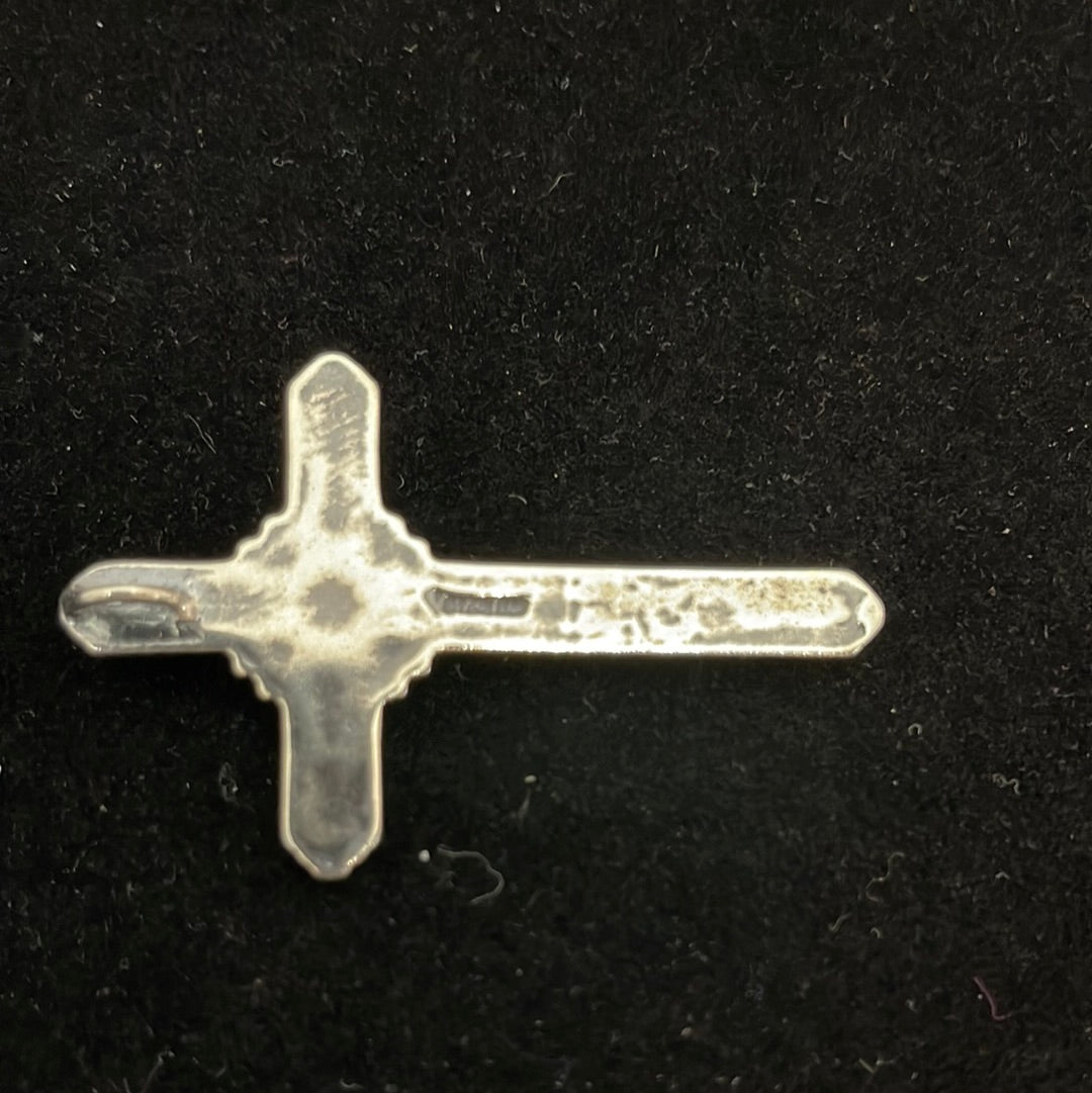 Sleeping Beauty Turquoise Cross Pendant