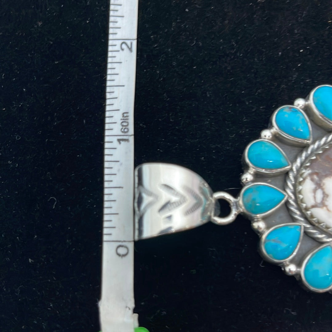 Wild Horse (Crazy Horse) Oval and Sleeping Beauty Pendant