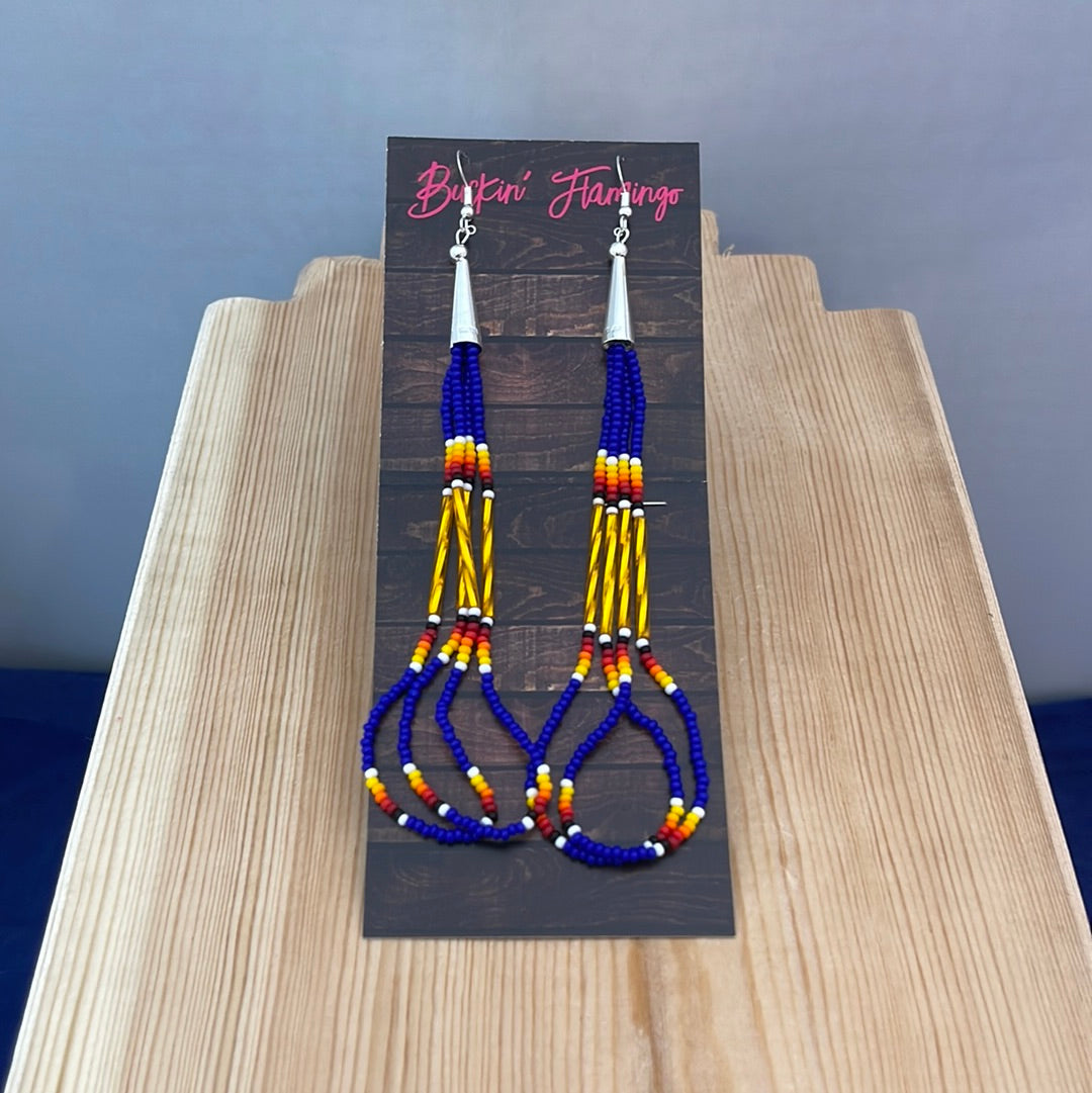 Seed and Bar Beads on Hook Earrings