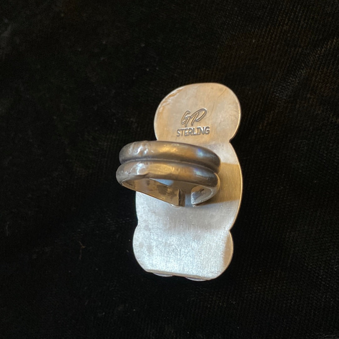 Native American made Turquoise Ring size 8.0