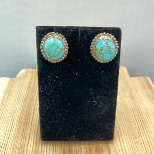 Vintage Blue Turquoise Earrings