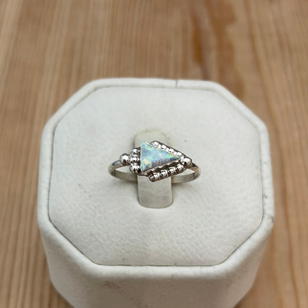 White Opal Ring