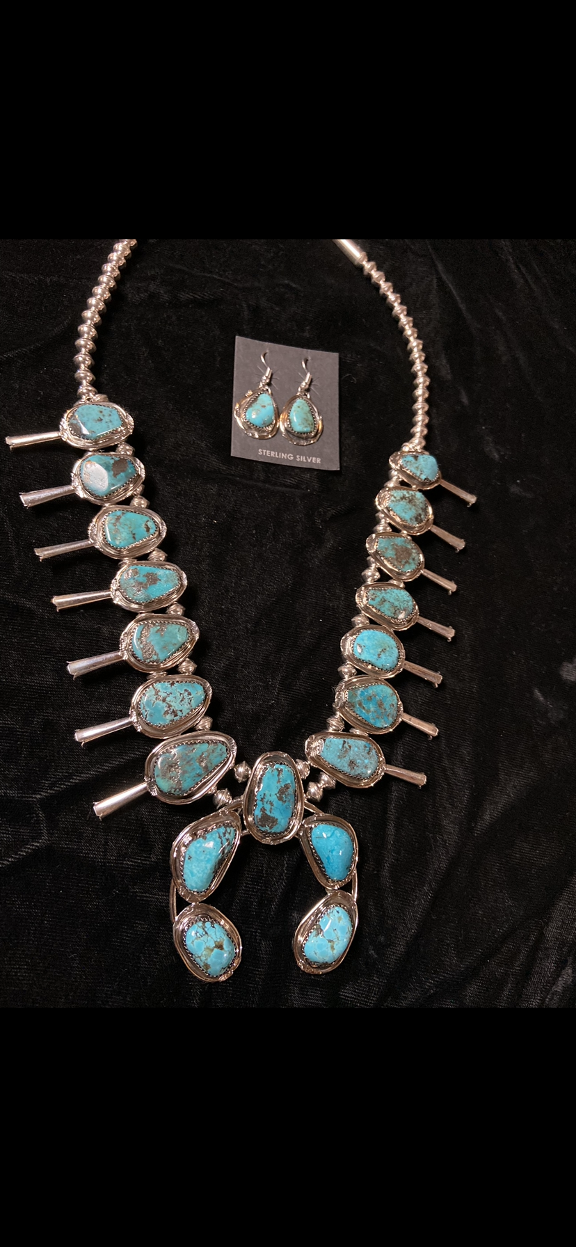 Navajo Turquoise Squash Blossom