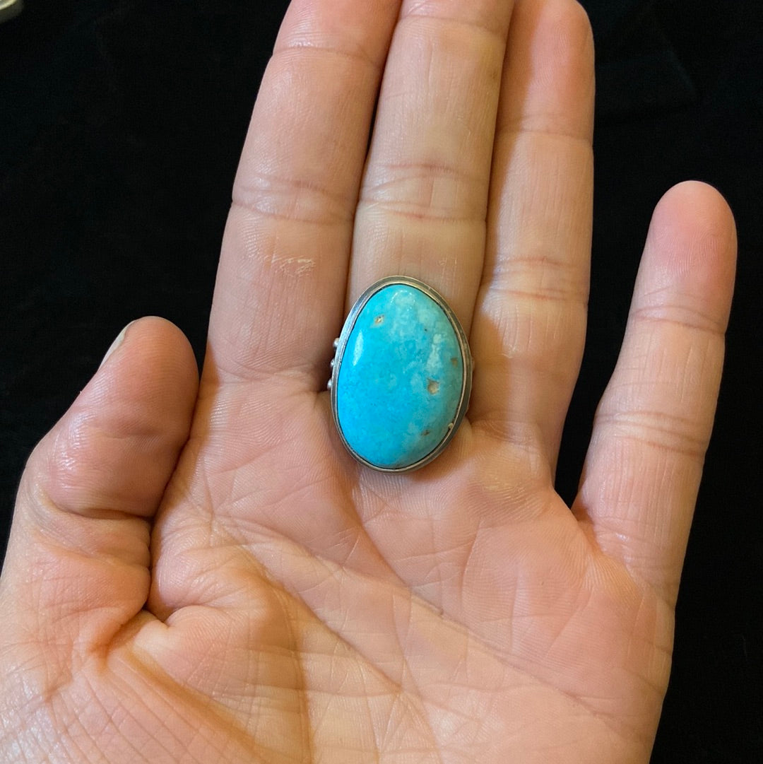 White Water Turquoise Ring size 7.5