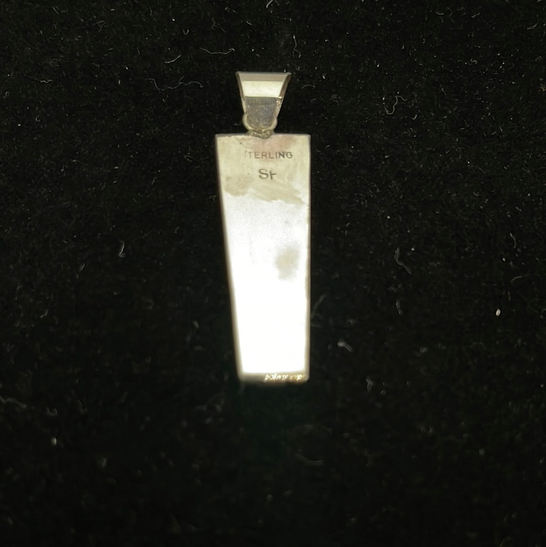 Blue Opal Inlay Pendant