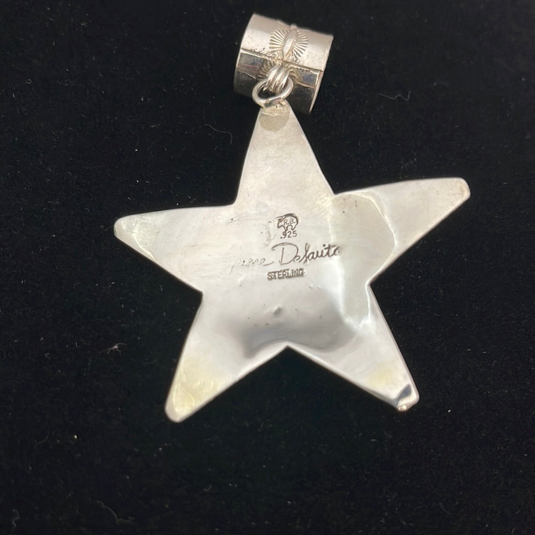 Kingman Turquoise on a Silver Star Pendant
