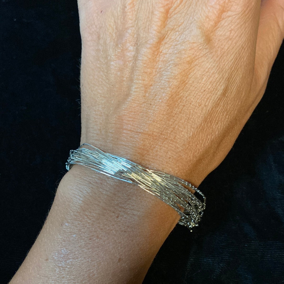 Liquid Silver Bracelet 20 strand