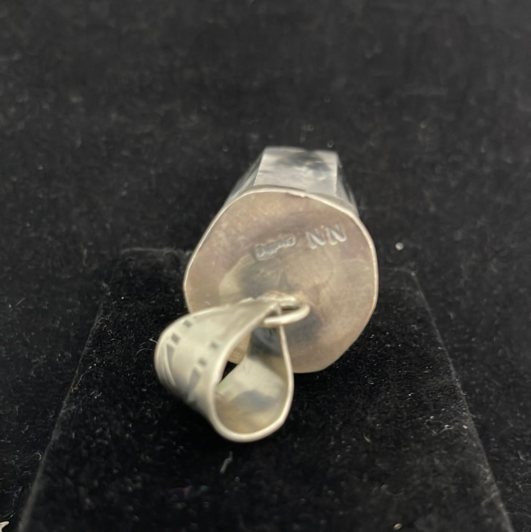 Sleeping Beauty Turquoise with Quartz in Pendant