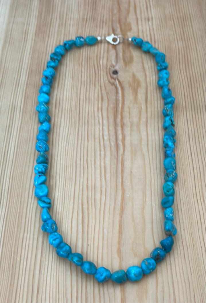 18" Natural Chunk Turquoise Necklace
