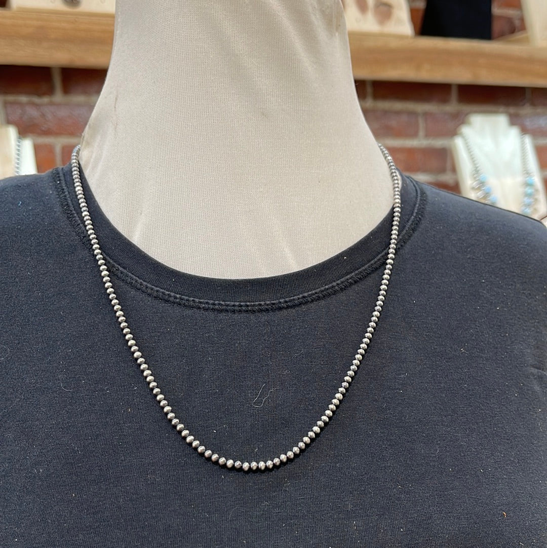23" 3mm Navajo Pearl Necklace
