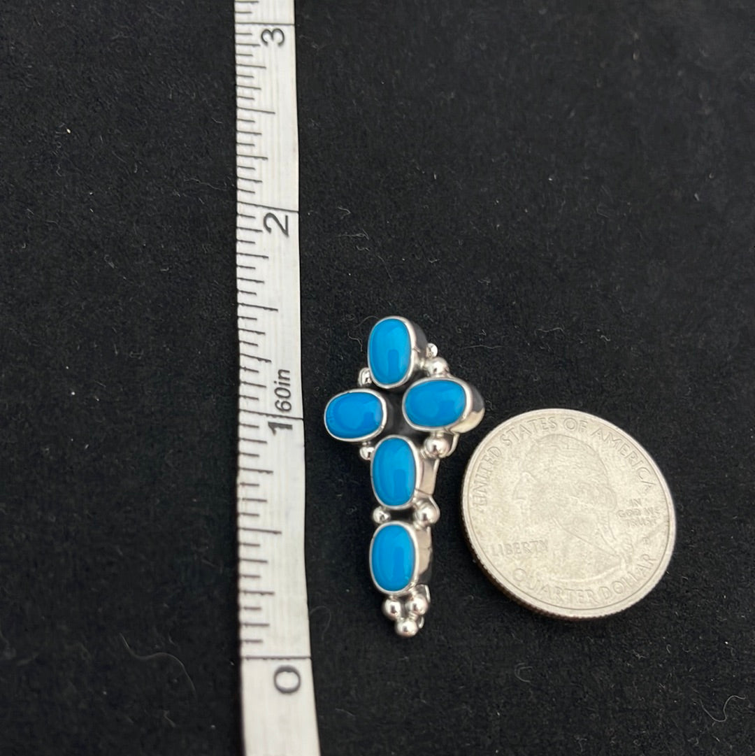 Sleeping Beauty Cross Post Earrings