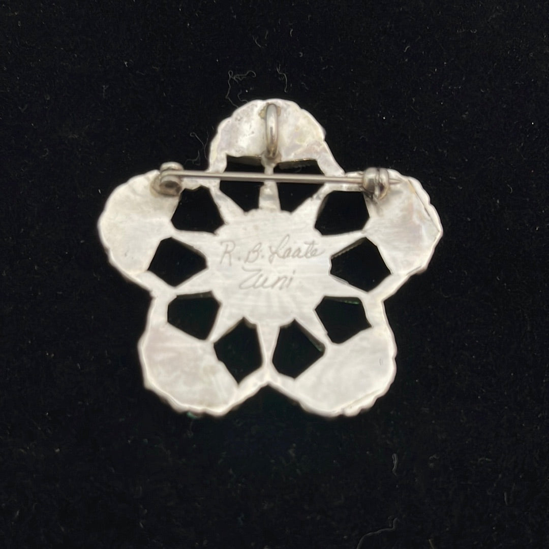 Opal Flower Design Pendant/Pin