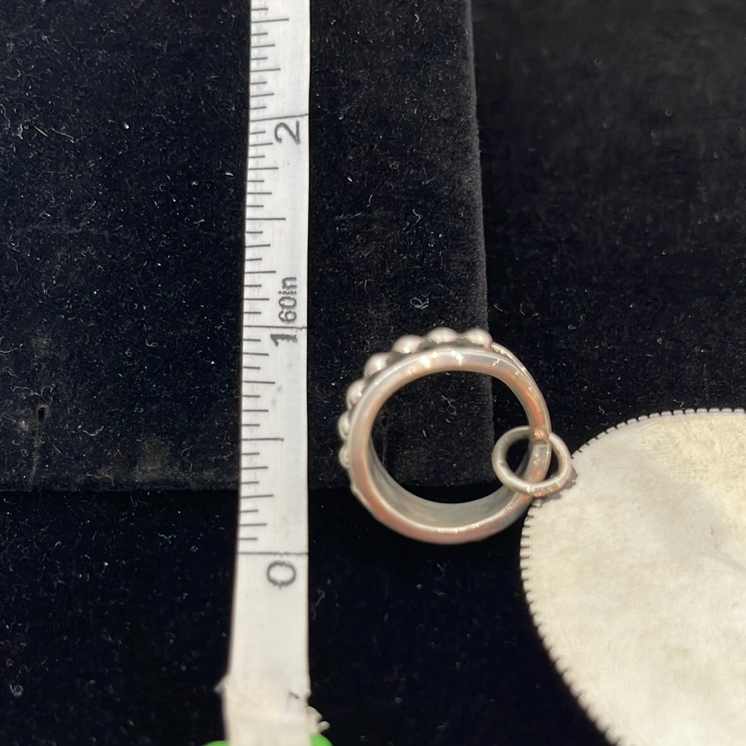 Royston Turquoise Pendant with a 4.6mm Bail by Johnathan Nez