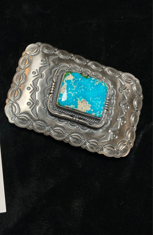 LOT 91 A 5/12 Sonoran Gold Turquoise Belt Buckle
