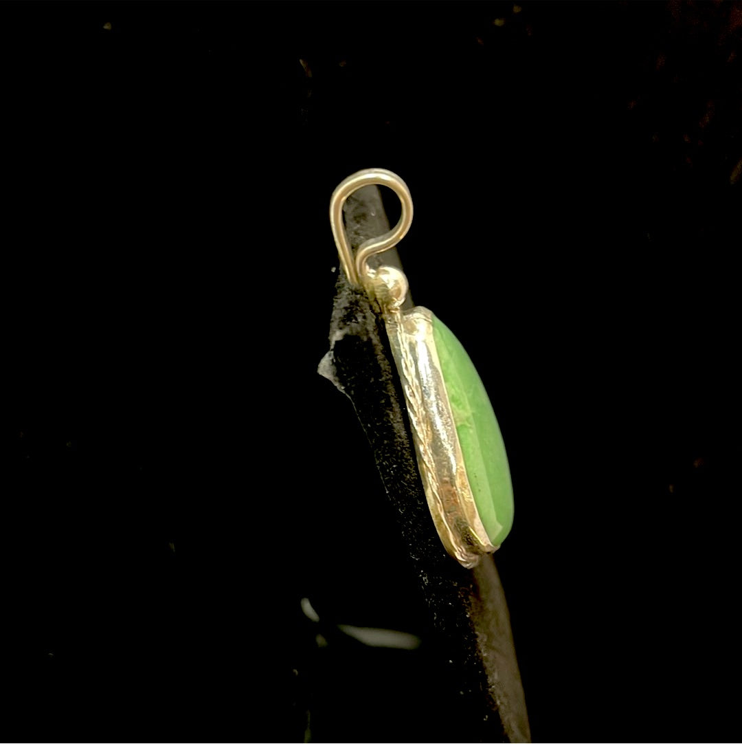Vintage Carico Lake Turquoise Pendant with Shepherd Hook