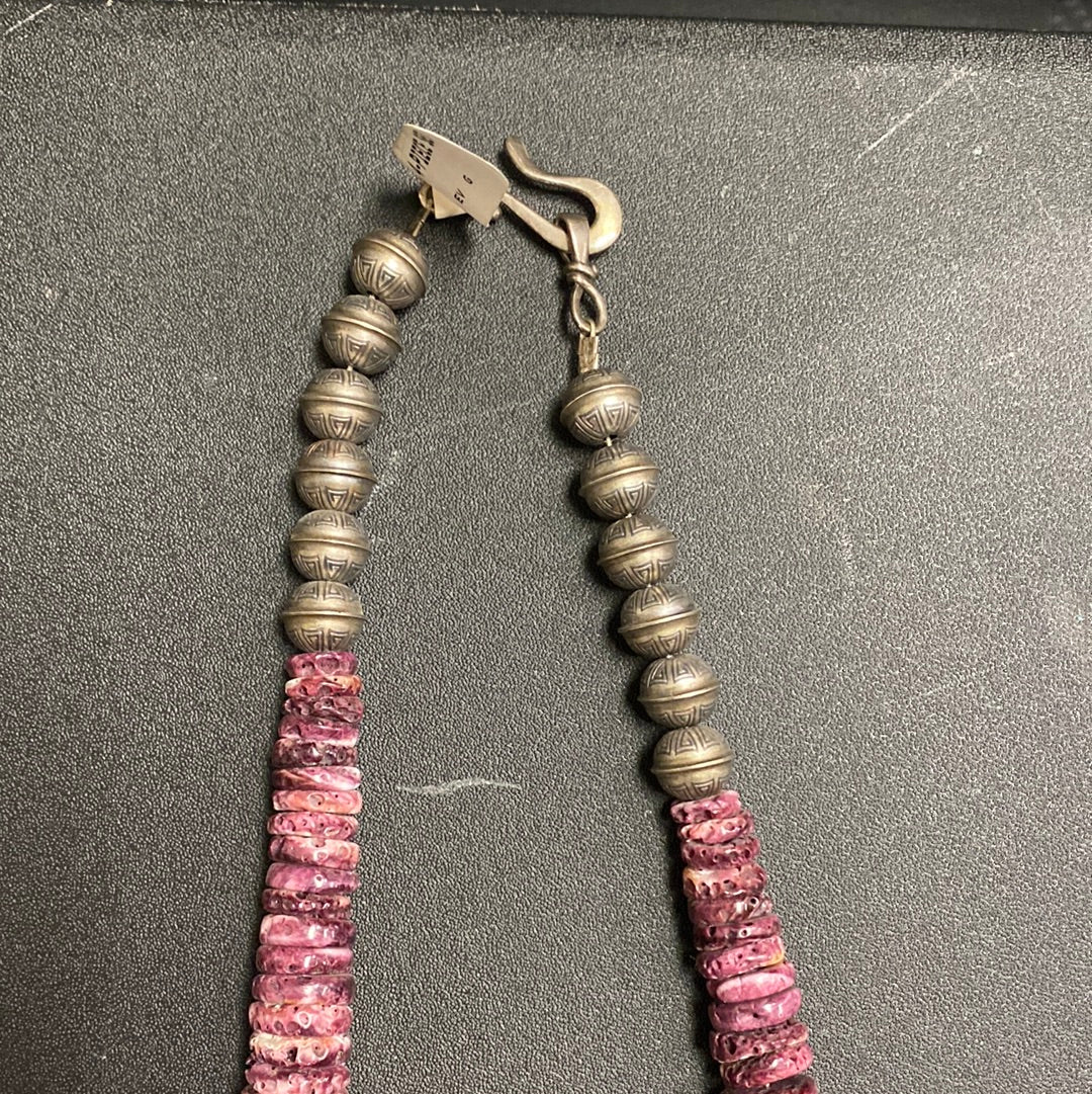 Sunset Spiny Oyster Squash Blossom 4 Set by Kevin Billah, Navajo