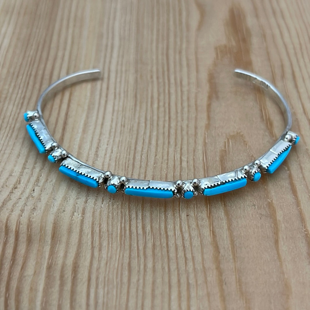 6 1/2" Sleeping Beauty Dainty Row Bracelet