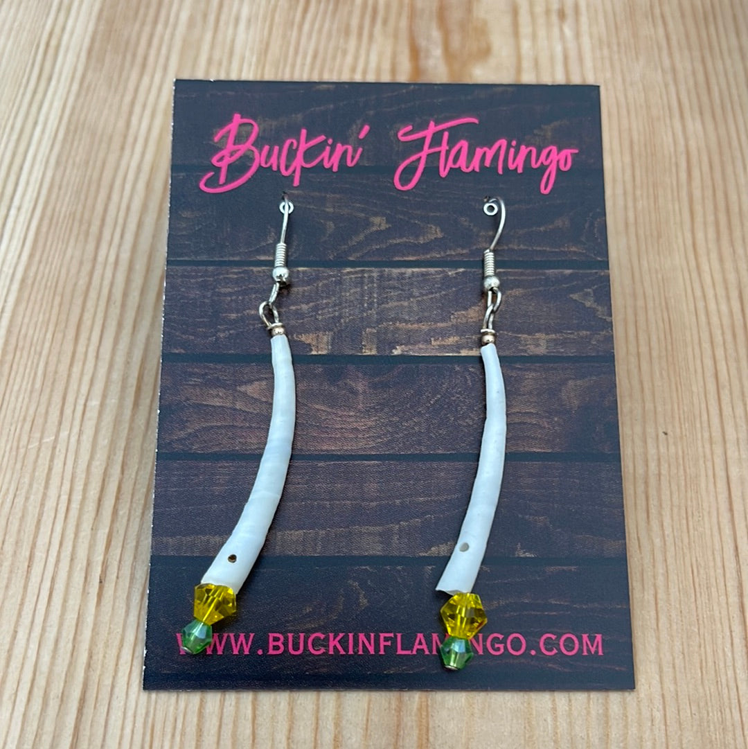 Dentalium Shell on Hook Earring