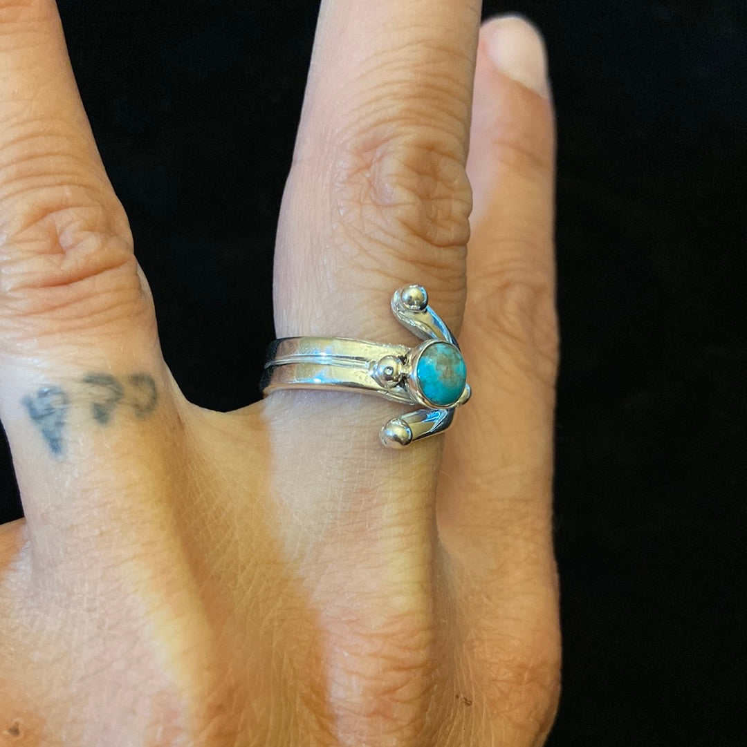 Adjustable Dainty Turquoise Ring