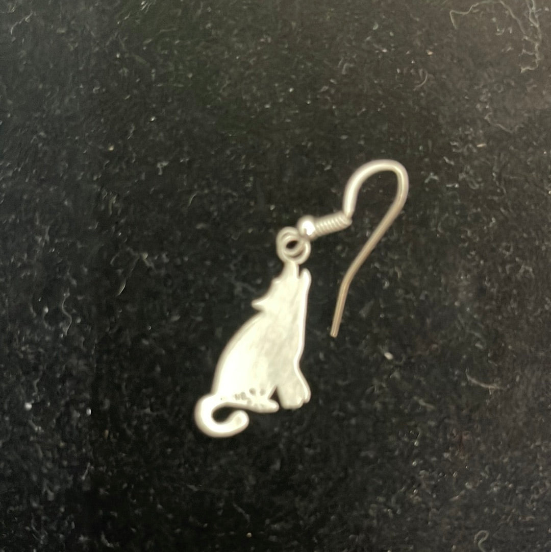 Coyotes Howling Dangle Hook Earrings