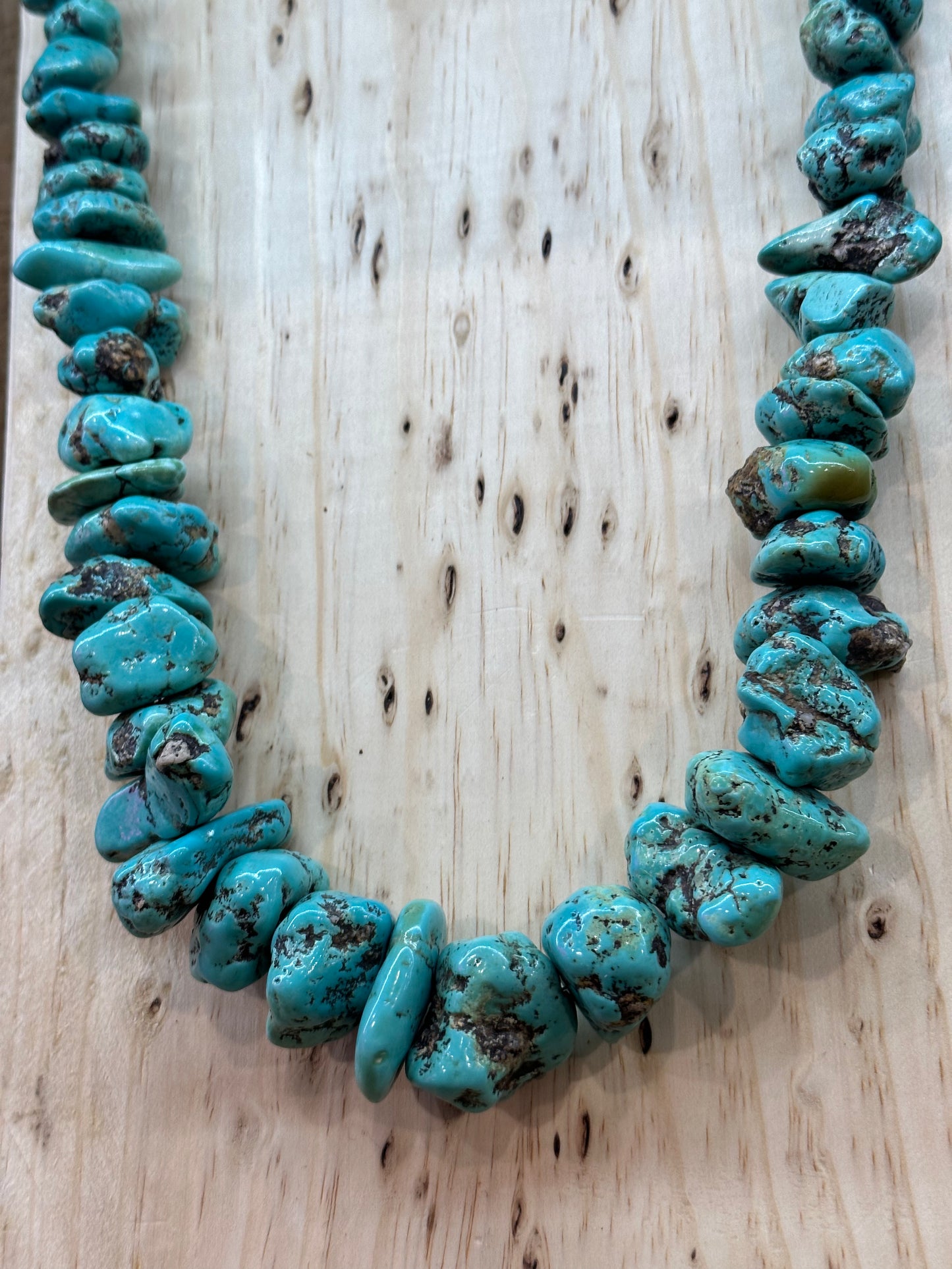 RARE Fox Turquoise Nugget Strung Necklace