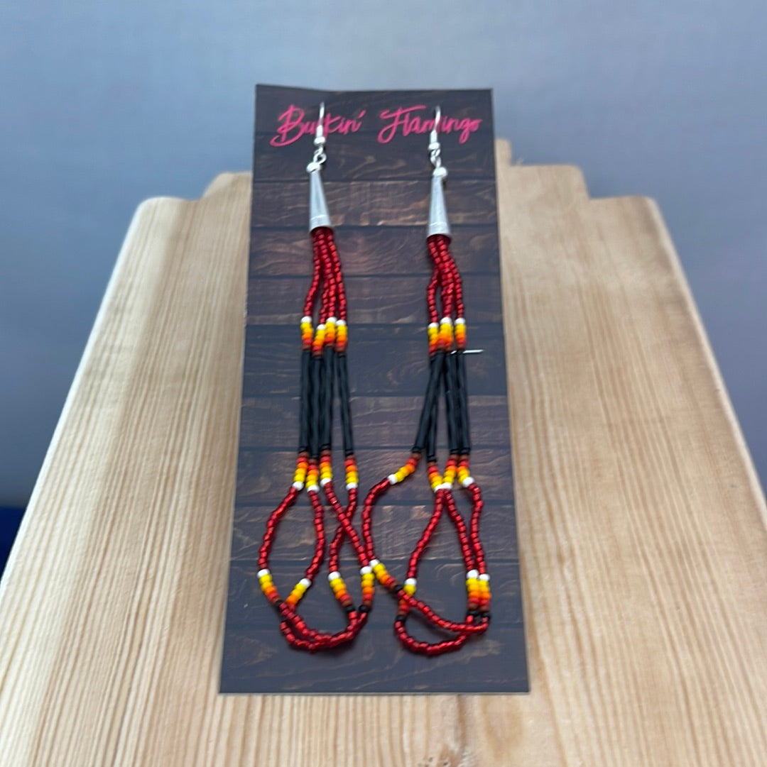 Seed and Bar Beads on Hook Earrings