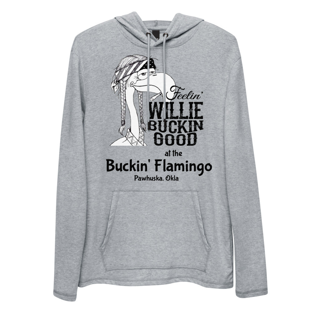 Willie Buckin' Nelson Unisex Lightweight Hoodie