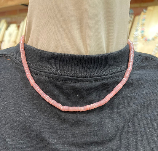 16" Pink Color Enhanced Mother of Pearl Necklace