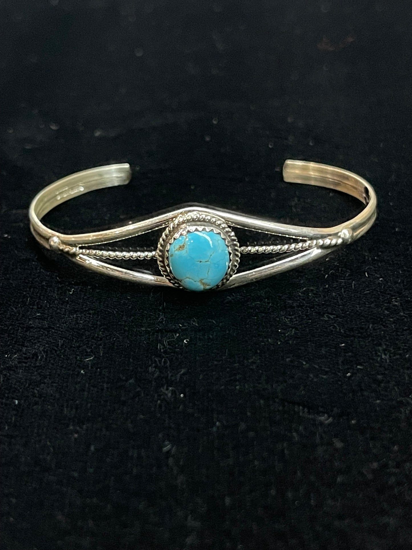 5"-6 1/2" Kingman Turquoise Cuff, Navajo Made