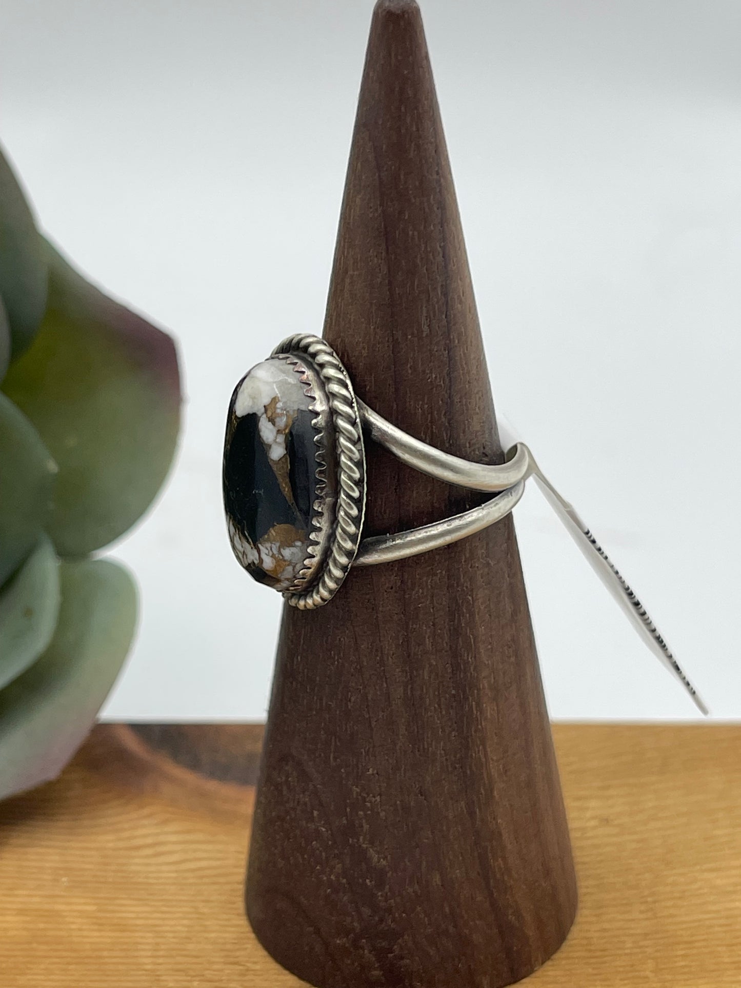 6.0 White Buffalo Bronze Oval Ring