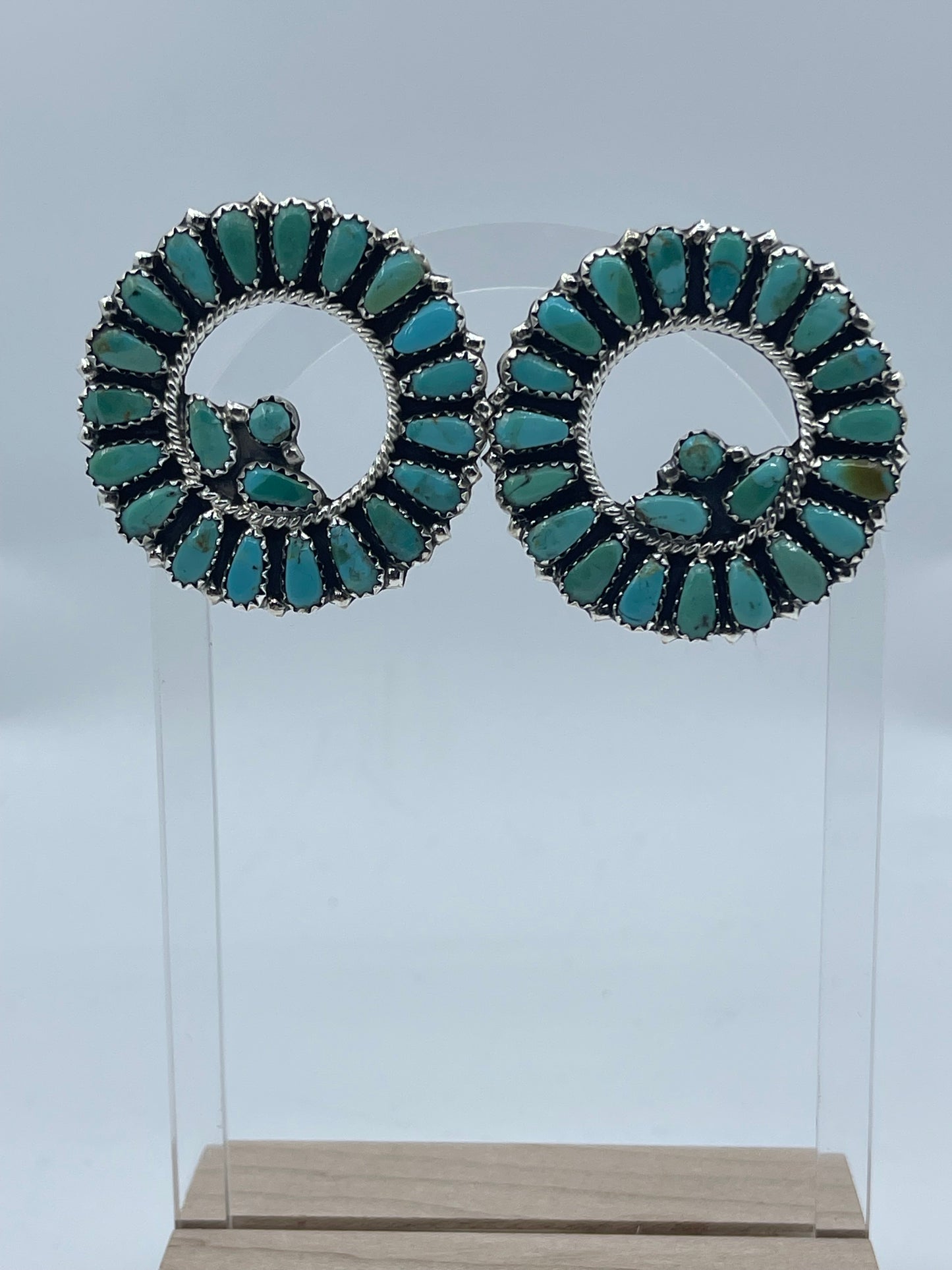 Infinity Circle Cluster Earring by Zieta Begay, Navajo