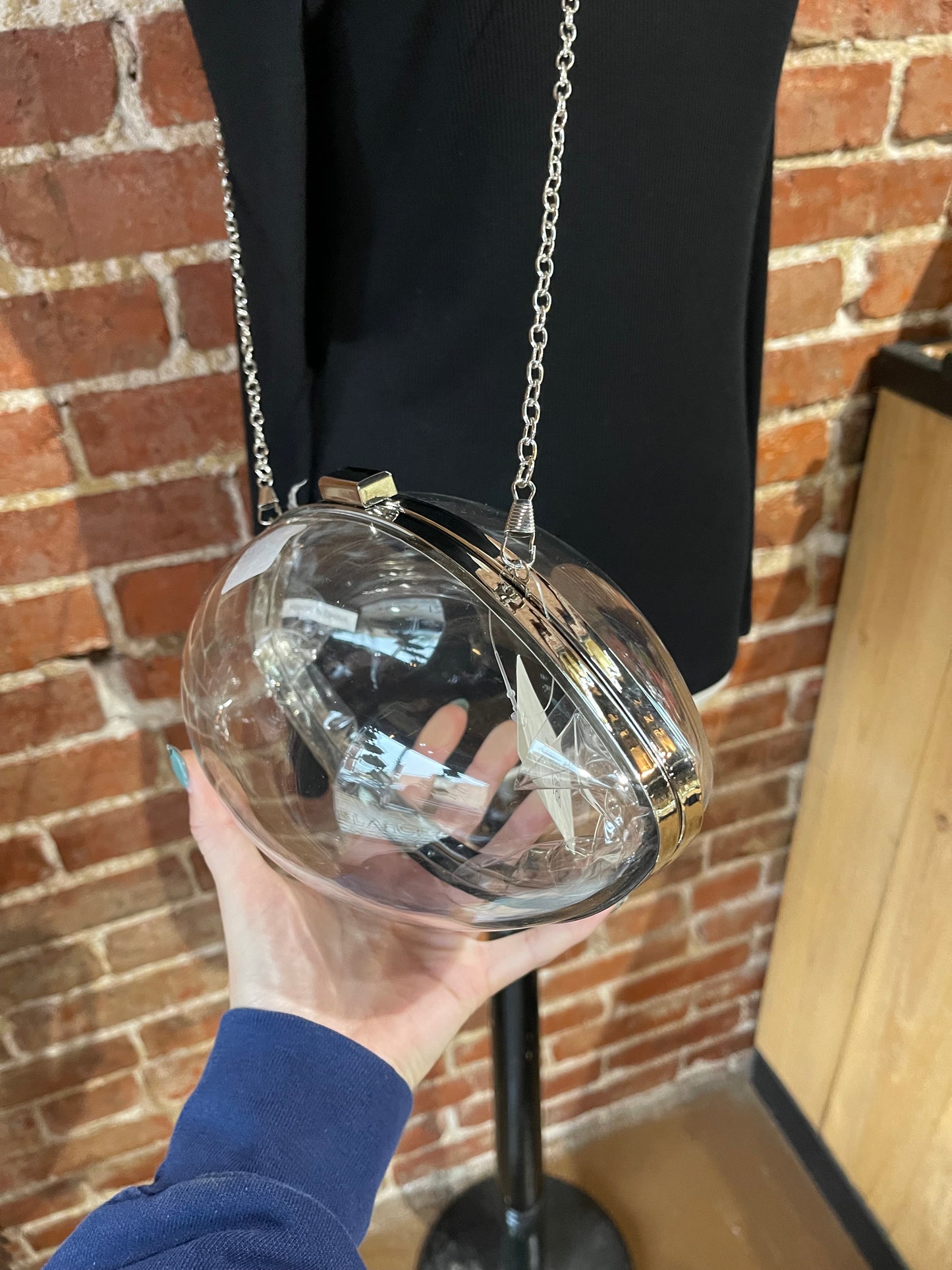 Clear Football Clutch Purse