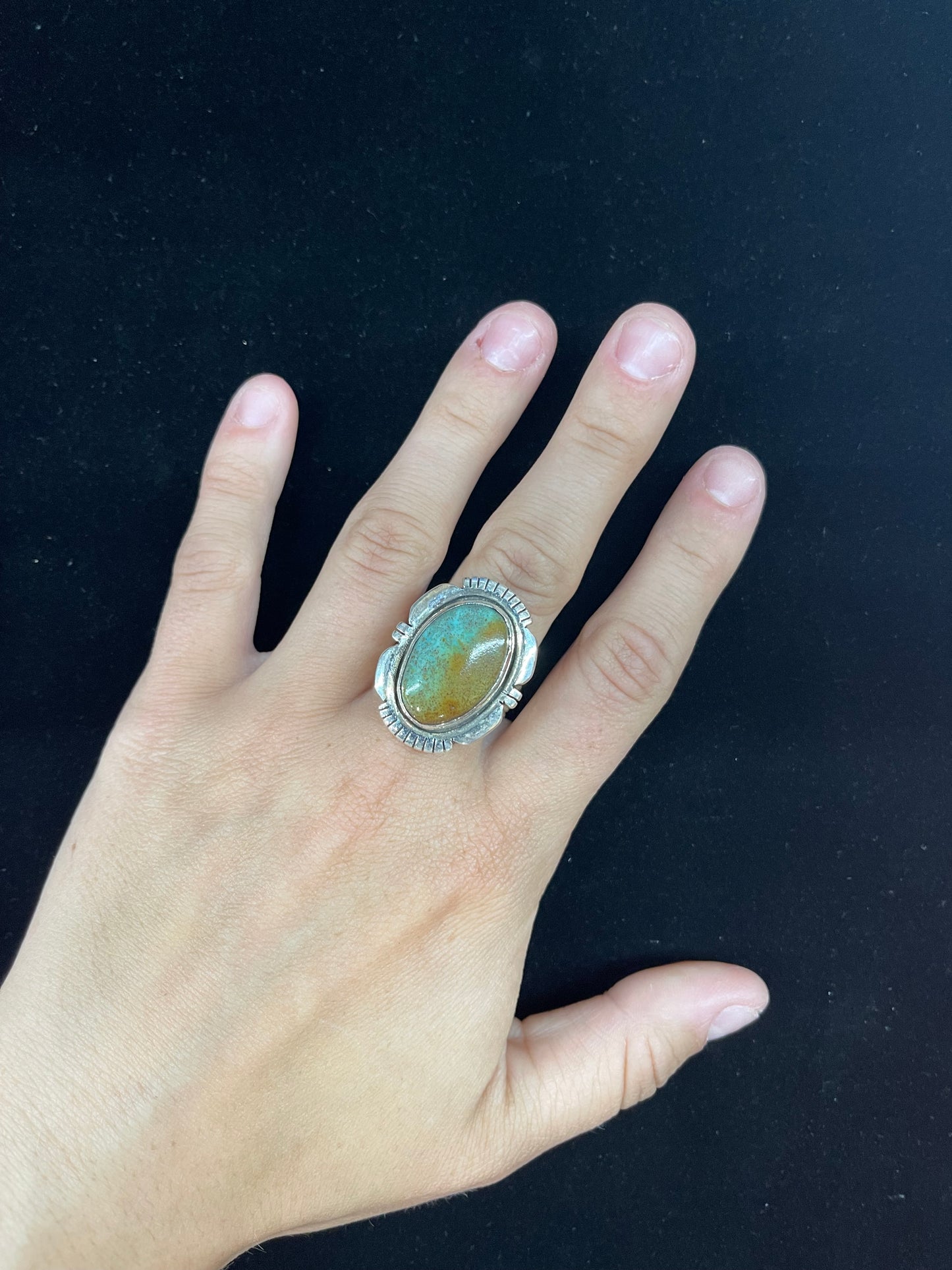 8.0 Vintage Turquoise Ring