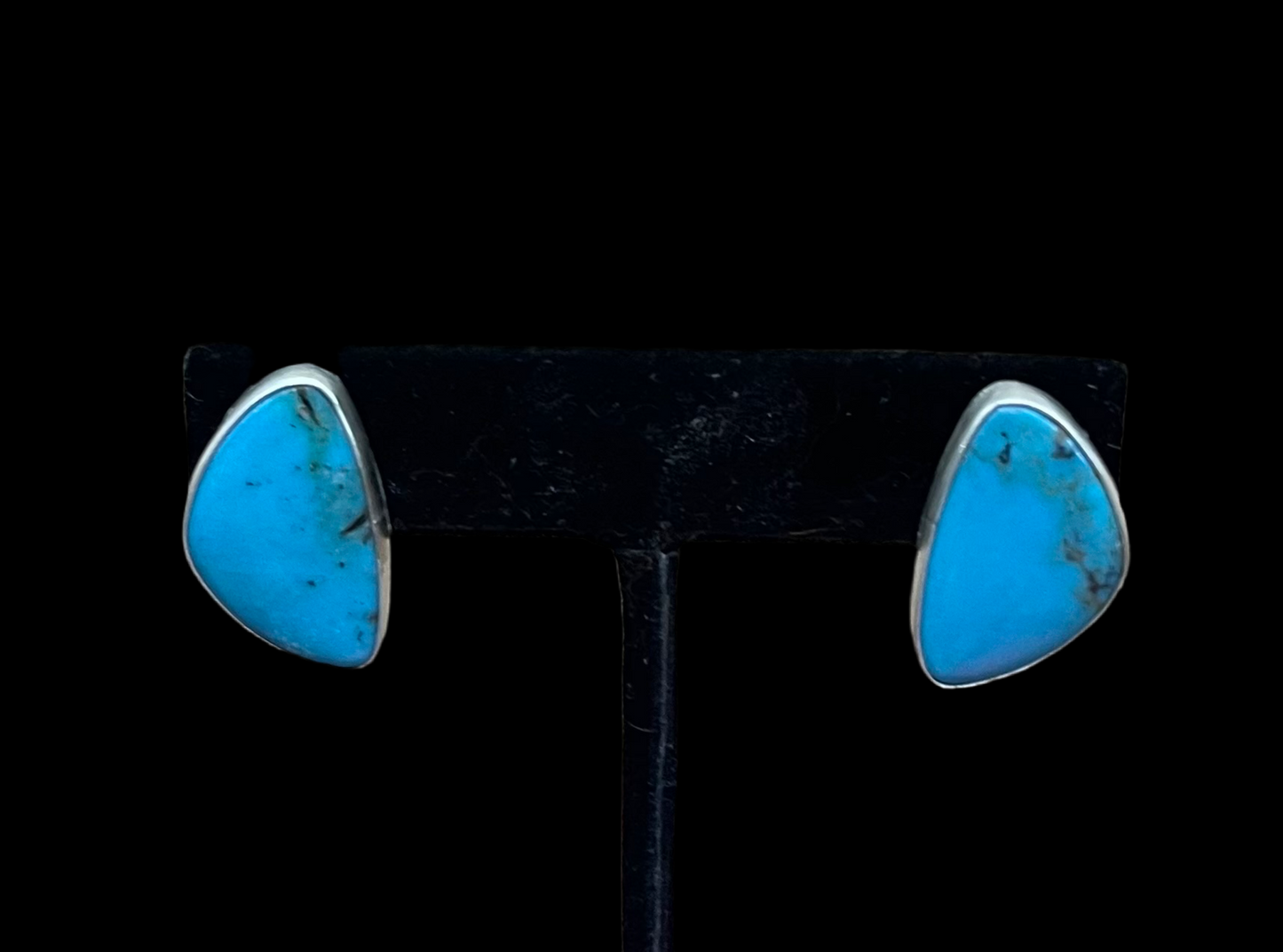 Red Skin Turquoise Earrings by Clifton Davis, Navajo