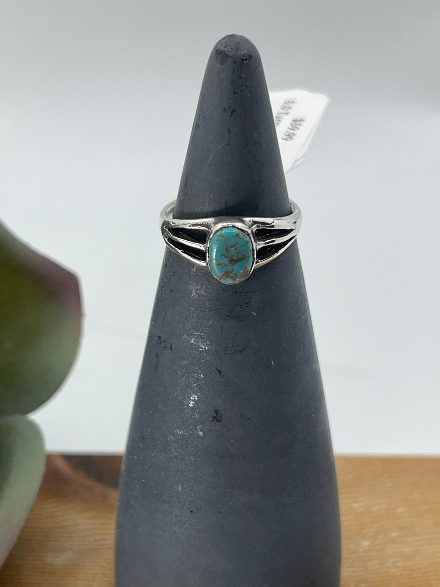 7.0 Turquoise Oval Ring, Navajo