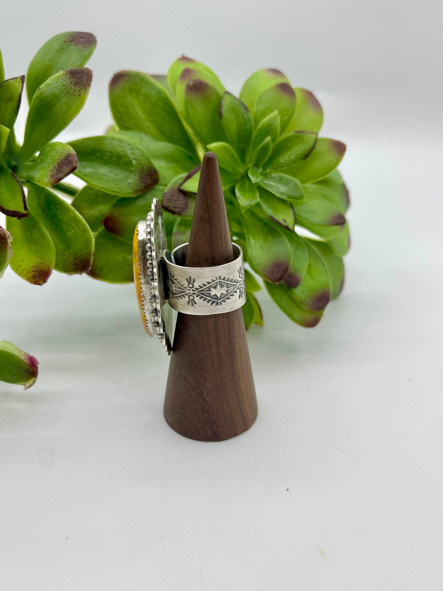 Adjustable Oval Bumblebee Jasper Ring