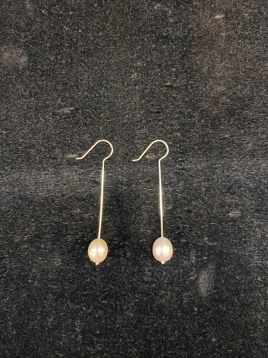 Sterling Silver and Freshwater Pearl Dangle Earrings