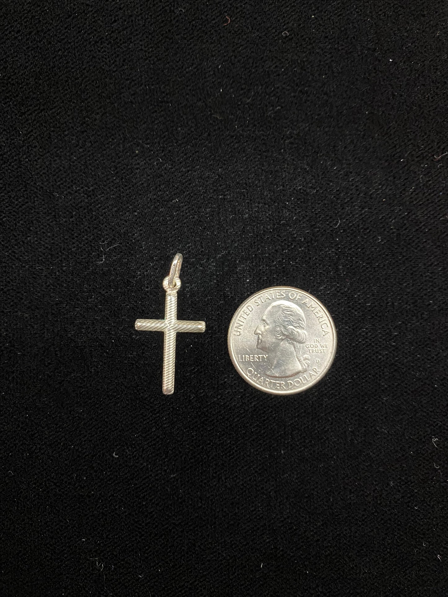 Twisted Sterling Silver Cross Pendant