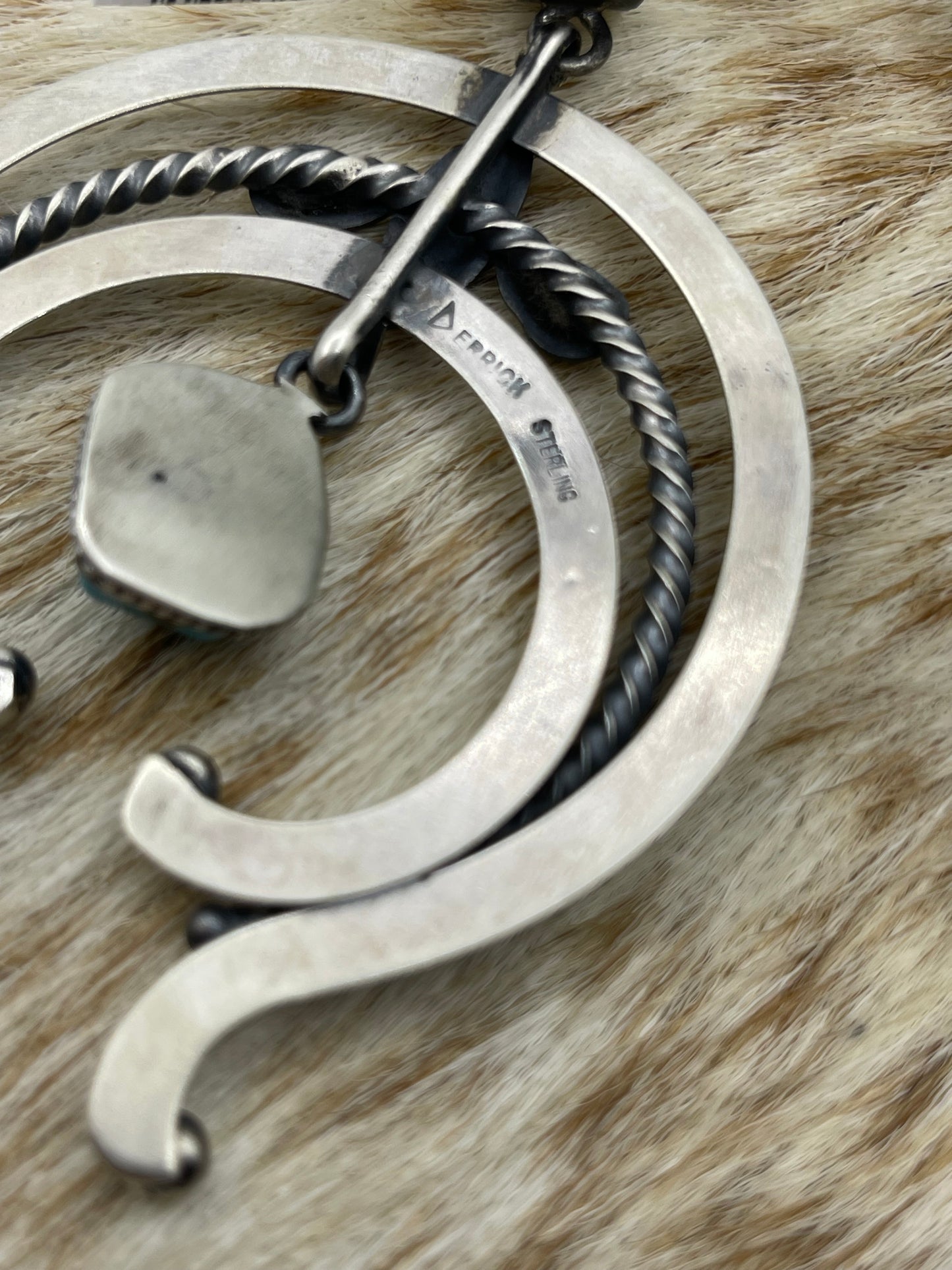 Sonoran Blue Turquoise Naja Pendant with a 20mm Bale