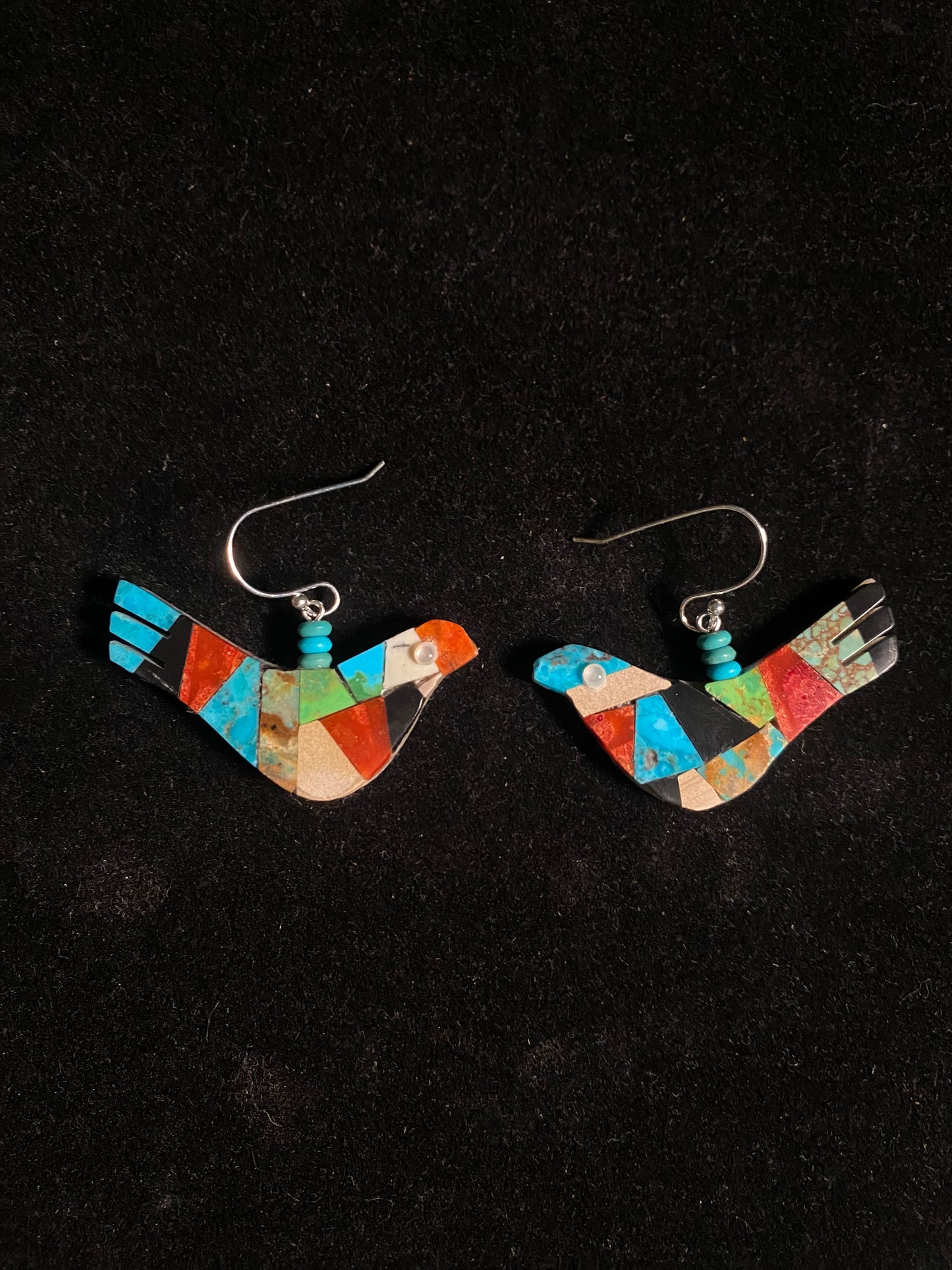 Lapidary Bird Dangle Earrings by Jolene Bird