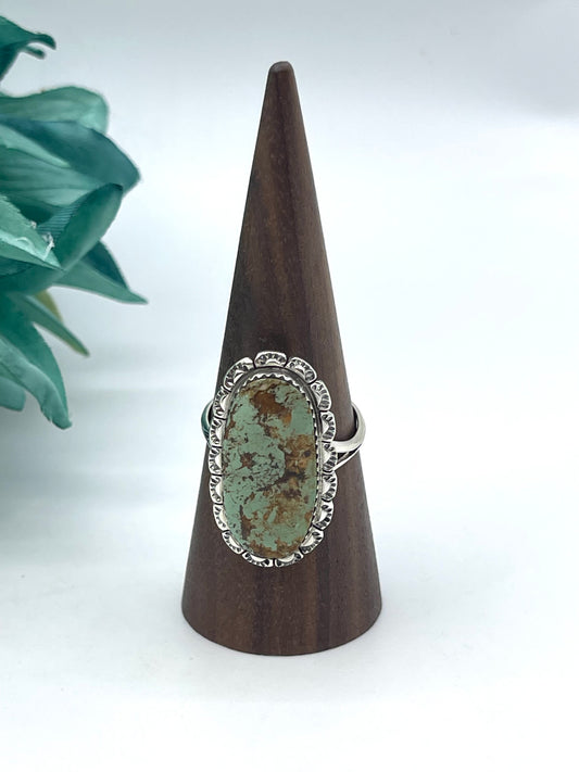 11.0 Turquoise Ring by Arlene Lewis, Navajo